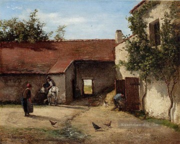 Hof Camille Pissarro Szenerie Ölgemälde